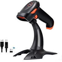 Tera Lector de Código de Barras Inalámbrico y USB 1D 2500 Pixels CCD- Escáner de Código de Barras para Pantalla de…